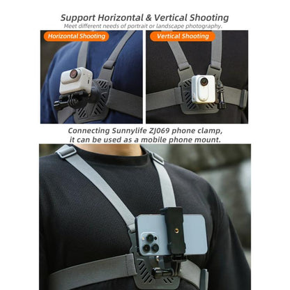 Sunnylife XD742 360 Degree Universal Sports Camera Chest Strap Mount, Universal - ORIWHIZChest BeltDJI & Insta360 AccessoriesSunnylife