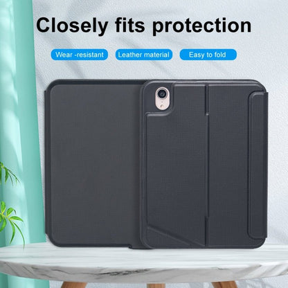 T06 - AS For iPad mini6 / mini 7 Touch Backlight Split Type Bluetooth Keyboard Leather Case, T06 - AS - ORIWHIZApple AccessoriesiPad KeyboardiPad Keyboard For iPad mini