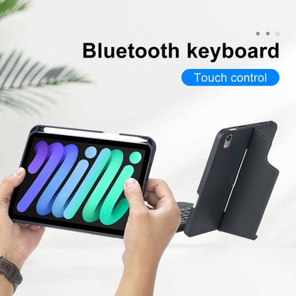 T06 - AS For iPad mini6 / mini 7 Touch Backlight Split Type Bluetooth Keyboard Leather Case, T06 - AS - ORIWHIZApple AccessoriesiPad KeyboardiPad Keyboard For iPad mini