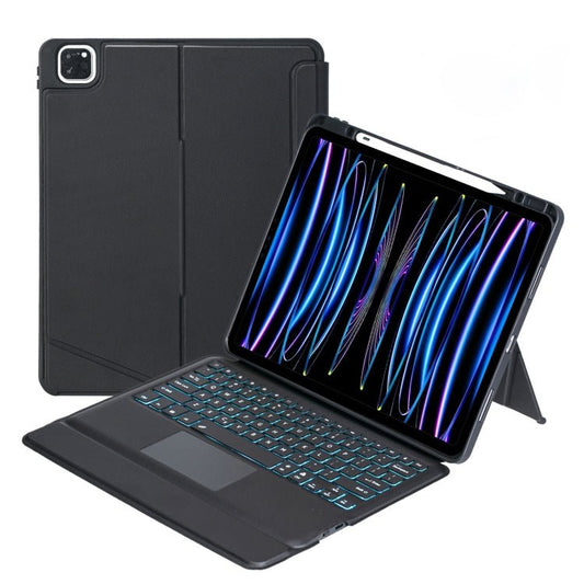 T129 - AS For iPad Air 13 2025 / Pro 12.9 2022 / 2021 / 2020 / 2018 Touch Backlight Split Type Bluetooth Keyboard Leather Case, T129 - AS - ORIWHIZApple AccessoriesiPad KeyboardiPad Keyboard For iPad Pro