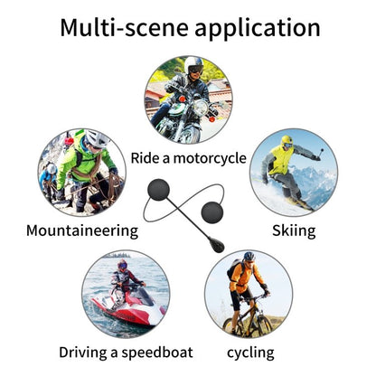 T6 Motorcycle Helmet Bluetooth V5.0 Headset, T6 - ORIWHIZConsumer ElectronicsMotorcycle Walkie TalkieWalkie Talkie