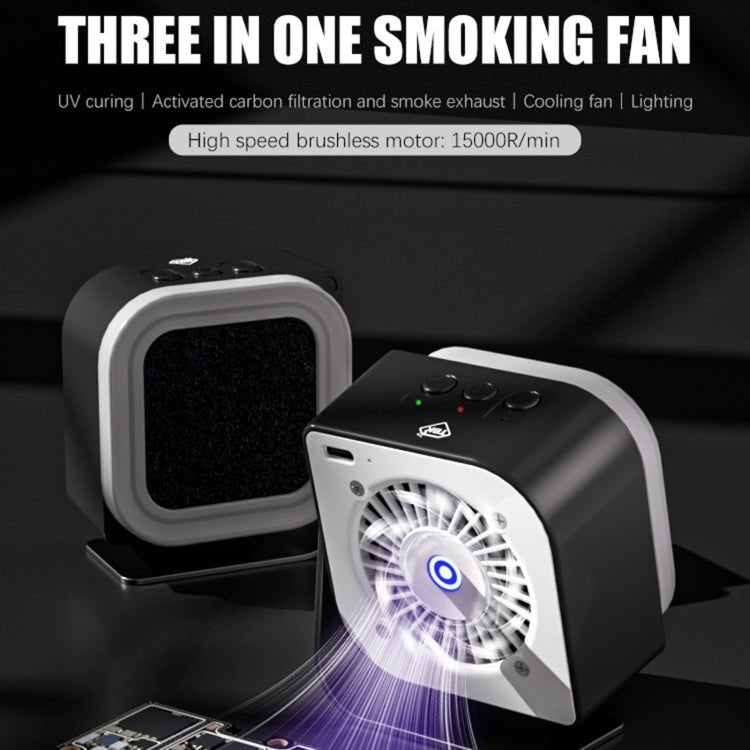 TBK F001 3 in 1 Smoking & UV Curing & Filtration Smoke Exhaust Multifunctional Fan, TBK F001 - ORIWHIZ
