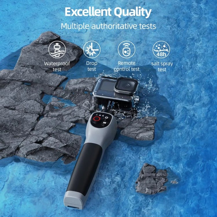 TELESIN 0.85m Underwater Selfie Stick Wireless Remote Control For GoPro HERO12 Black / HERO11 Black / HERO10 Black / HERO9 Black / HERO8 Black, Selfie Stick - ORIWHIZDJI & Insta360 AccessoriesStabilizer GripTELESIN