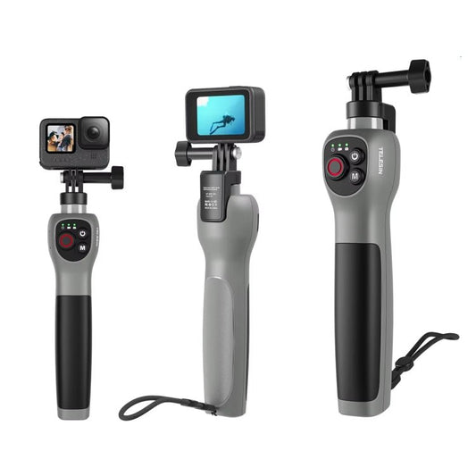 TELESIN Palo selfie subacuático de 0.85 m con control remoto inalámbrico para GoPro HERO12 Black / HERO11 Black / HERO10 Black / HERO9 Black / HERO8 Black, palo selfie - Accesorios ORIWHIZDJI e Insta360, estabilizador de empuñadura TELESIN