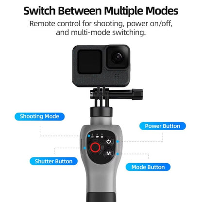 TELESIN 0.85m Underwater Selfie Stick Wireless Remote Control For GoPro HERO12 Black / HERO11 Black / HERO10 Black / HERO9 Black / HERO8 Black, Selfie Stick - ORIWHIZDJI & Insta360 AccessoriesStabilizer GripTELESIN