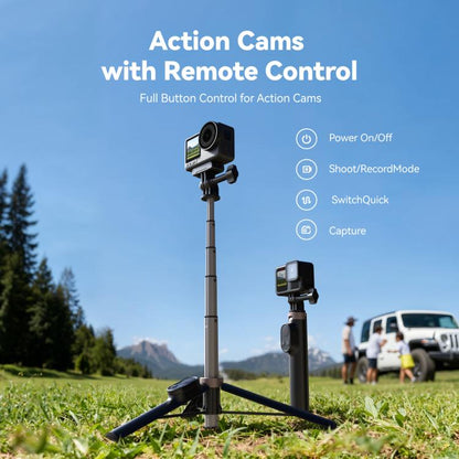 TELESIN Bluetooth Remote Control Selfie Stick Tripod For Action Cameras And Smartphones - ORIWHIZDJI & Insta360 AccessoriesExtendable PoleTELESIN