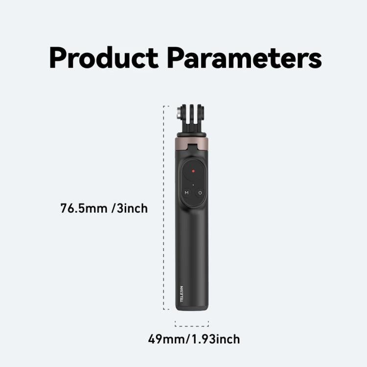 TELESIN Bluetooth Remote Control Selfie Stick Tripod For Action Cameras And Smartphones - ORIWHIZDJI & Insta360 AccessoriesExtendable PoleTELESIN