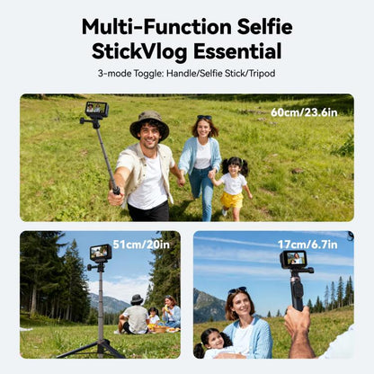 TELESIN Bluetooth Remote Control Selfie Stick Tripod For Action Cameras And Smartphones - ORIWHIZDJI & Insta360 AccessoriesExtendable PoleTELESIN