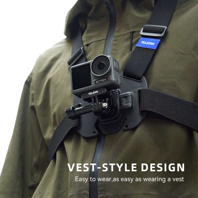 TELESIN Chest Strap Mount Waistcoat Belt Mount For Action Camera, GP - UCS - 001 - ORIWHIZChest BeltDJI & Insta360 AccessoriesTELESIN