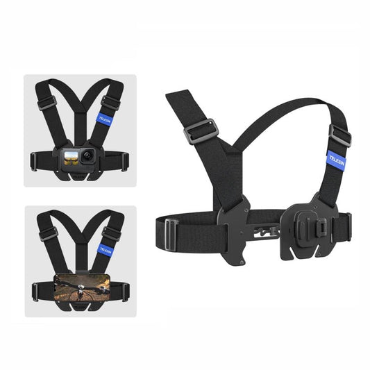 Soporte de correa pectoral TELESIN para chaleco o cinturón para cámara de acción, GP - UCS - 001 - ORIWHIZ. Accesorios para DJI e Insta360 TELESIN.