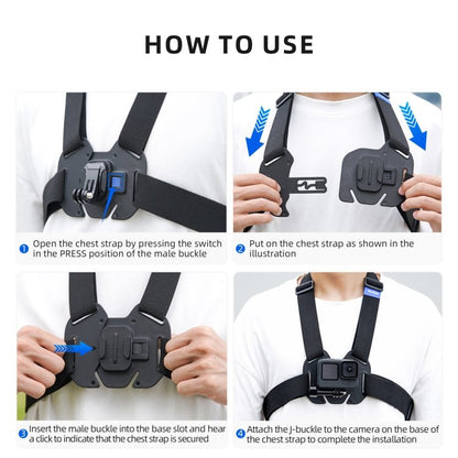 TELESIN Chest Strap Mount Waistcoat Belt Mount For Action Camera, GP - UCS - 001 - ORIWHIZChest BeltDJI & Insta360 AccessoriesTELESIN