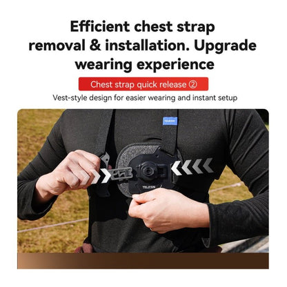 TELESIN S2 - CGP - 01 Quick - Release Vest Chest Strap Sports Camera Accessories, S2 - CGP - 01 - ORIWHIZChest BeltDJI & Insta360 AccessoriesTELESIN