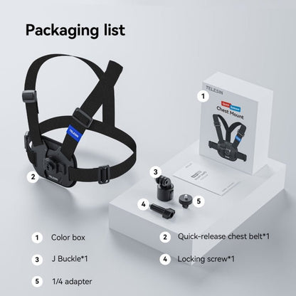 TELESIN S2 - CGP - 01 Quick - Release Vest Chest Strap Sports Camera Accessories, S2 - CGP - 01 - ORIWHIZChest BeltDJI & Insta360 AccessoriesTELESIN