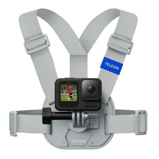 TELESIN S2 - CGP - 01GY Soporte universal para cinturón de pecho para cámara de acción, montaje de correa de pecho de liberación rápida, S2 - CGP - 01GY - ORIWHIZCinturón de pecho Accesorios DJI e Insta360 TELESIN