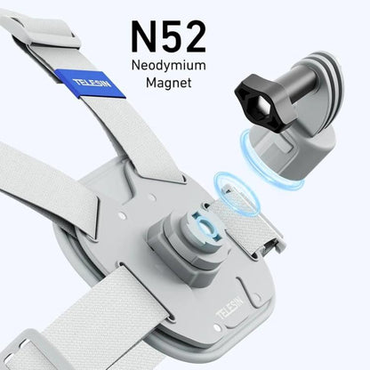 TELESIN S2 - CGP - 01GY Universal Action Camera Chest Belt Bracket Quick Release Chest Strap Mount, S2 - CGP - 01GY - ORIWHIZChest BeltDJI & Insta360 AccessoriesTELESIN