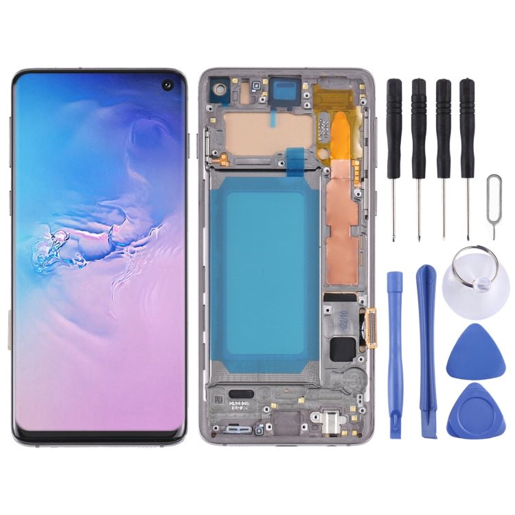 TFT LCD Screen For Samsung Galaxy S10 SM - G973 Digitizer Full Assembly with Frame,Not Supporting Fingerprint Identification, For Samsung Galaxy S10 (TFT), For Samsung Galaxy S10（OLED） - ORIWHIZ