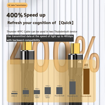 Thunderbolt 4 USB - C / Type - C Male to Male PD 100W Charge FPC Data Cable, 13cm, 22cm - ORIWHIZ