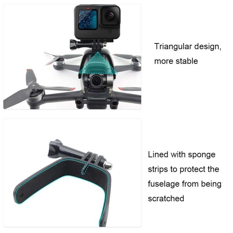 Top Expansion Adapter Bracket Sports Camera Bracket, For DJI FPV - ORIWHIZCQTDJI & Insta360 AccessoriesDJI FPV Series