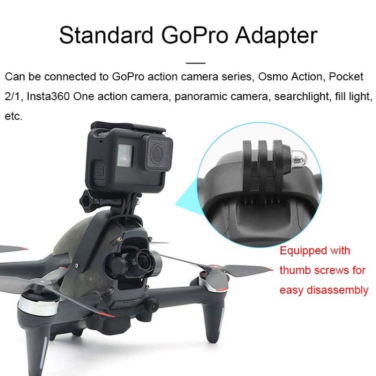 Top Expansion Adapter Bracket Sports Camera Bracket, For DJI FPV - ORIWHIZCQTDJI & Insta360 AccessoriesDJI FPV Series