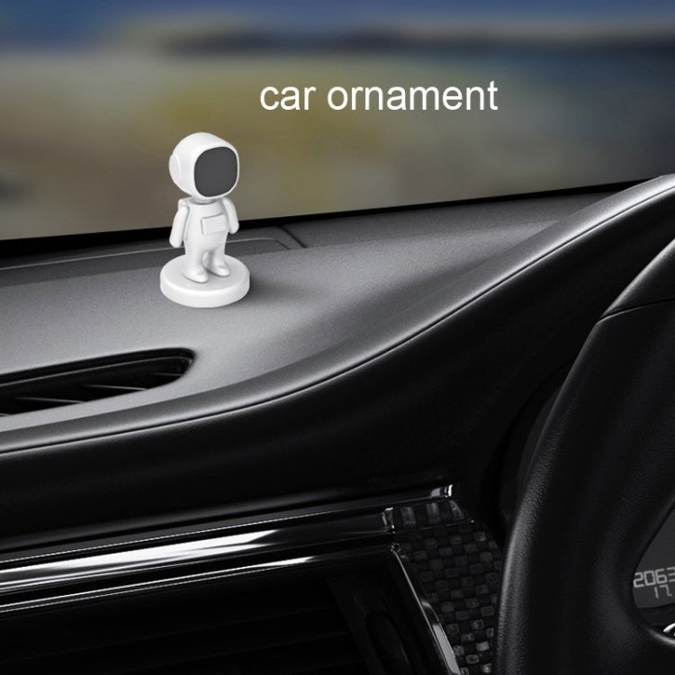 TOPFREE Astronaut Car Bracket Magnetic Adhesive Paste Navigation Car Phone Bracket, White, Black - ORIWHIZ