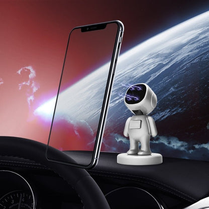 TOPFREE Astronaut Car Bracket Magnetic Adhesive Paste Navigation Car Phone Bracket, White, Black - ORIWHIZ