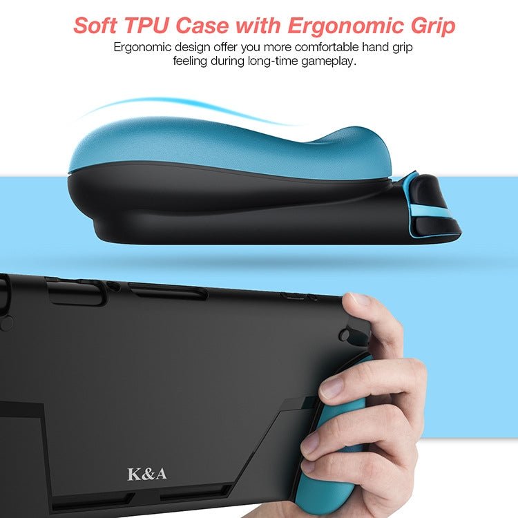 TPU Shell Handle Grip with Game Card Slot Anti - Shock Cover Silicone Case for Nintendo Switch, with Logo, TPU Shell with Logo - ORIWHIZNintendo AccessoriesNintendo Accessories CasesToys & Hobbies