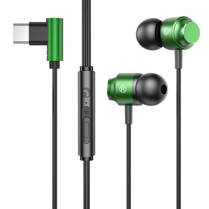 TS902 Metal In - Ear USB - C / Type - C Game Earphone, Cable Length: 1.2m, Red, Green, Black, Silver Gray - ORIWHIZ