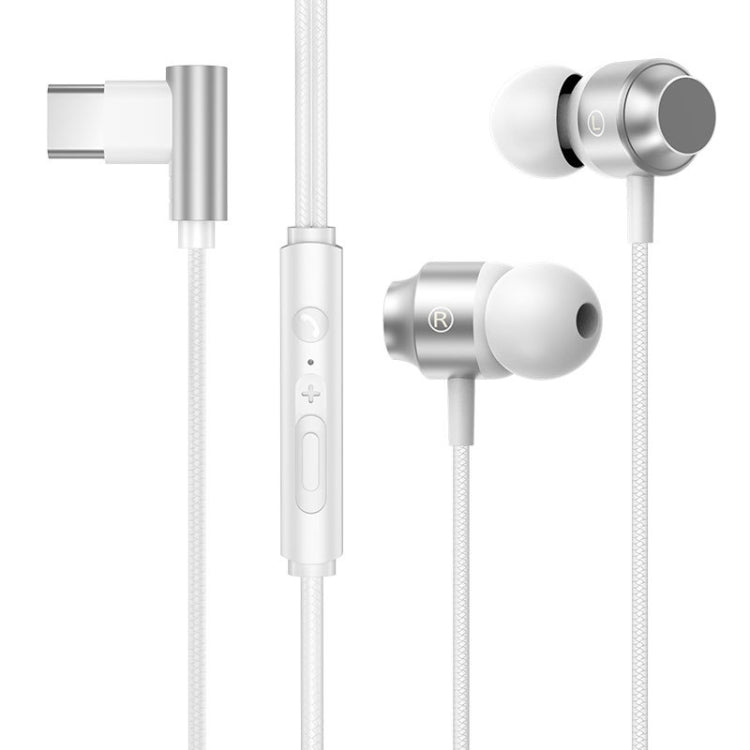 TS902 Metal In - Ear USB - C / Type - C Game Earphone, Cable Length: 1.2m, Red, Green, Black, Silver Gray - ORIWHIZ