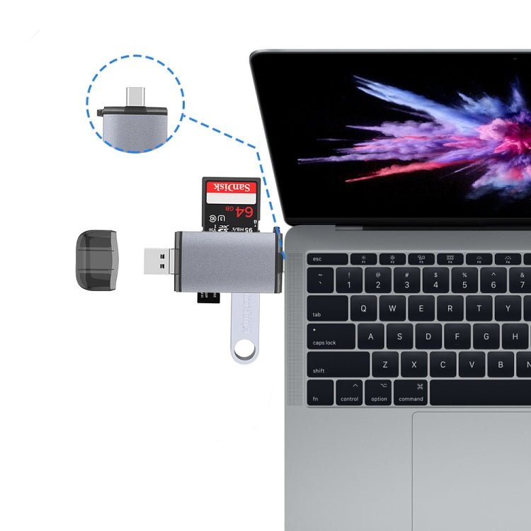 Typce - C+USB+Micro USB OTG Card Reader - ORIWHIZ