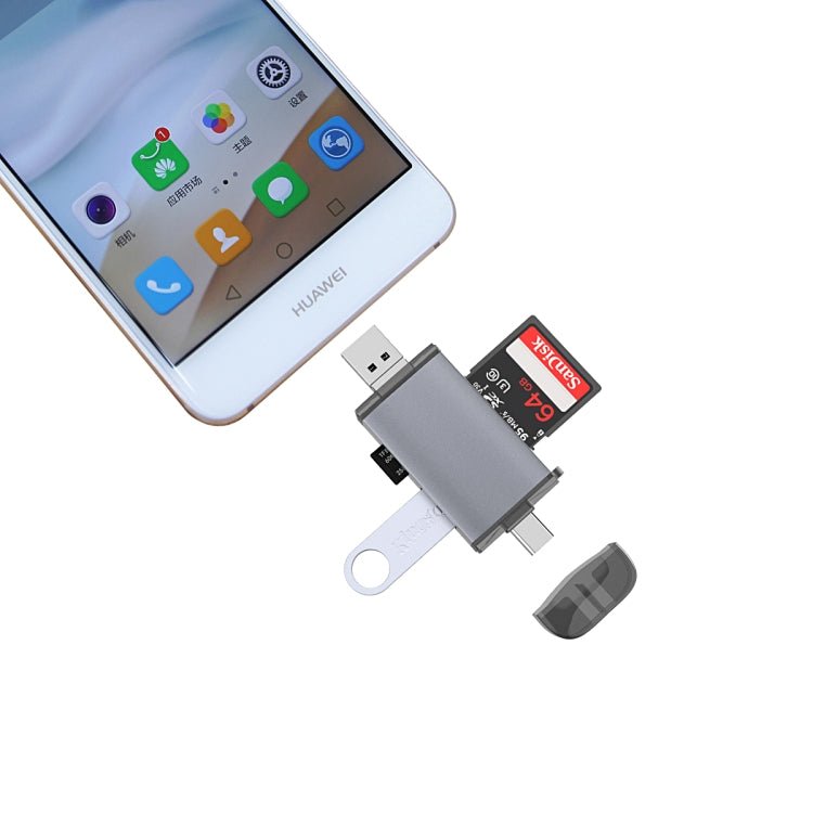 Typce - C+USB+Micro USB OTG Card Reader - ORIWHIZ