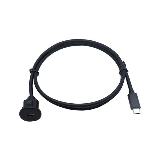 Type - C 3.0 Compatible 2.0 USB C Car Waterproof Cable Panel Data Extension Cord, 1m - ORIWHIZCar Replacement PartsDIY CablesIn Car