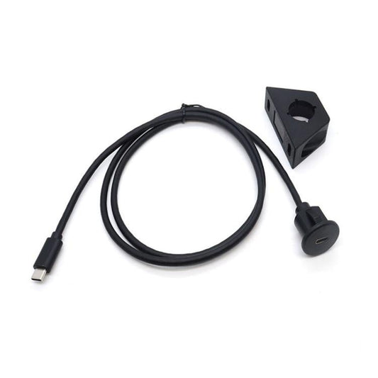 Type - C 3.0 Compatible 2.0 USB C Car Waterproof Cable Panel Data Extension Cord, 1m - ORIWHIZCar Replacement PartsDIY CablesIn Car