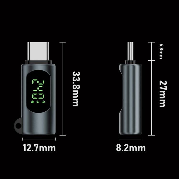 Type - C Male to Type - C Female 240W 80Gbps Adapter with Digital Display - ORIWHIZ