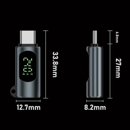 Type - C Male to Type - C Female 240W 80Gbps Adapter with Digital Display - ORIWHIZ