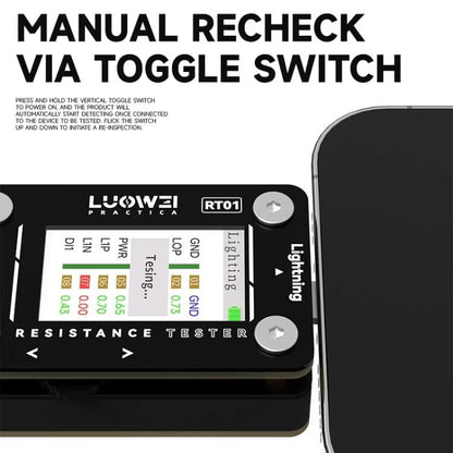 Type - C To 8 Pin Detachable Cell Phone Rear Plug Auto Tester, LUOWEI RT01 - ORIWHIZ