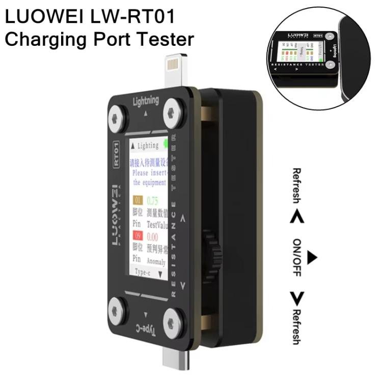 Type - C To 8 Pin Detachable Cell Phone Rear Plug Auto Tester, LUOWEI RT01 - ORIWHIZ