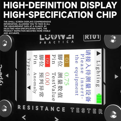 Type - C To 8 Pin Detachable Cell Phone Rear Plug Auto Tester, LUOWEI RT01 - ORIWHIZ