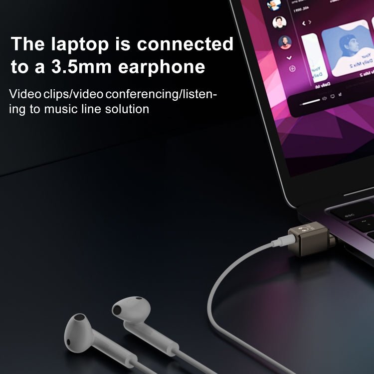 Type - C / USB - C to 3.5mm Earphone Digital Audio Adapter - ORIWHIZ