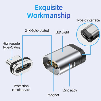 TZ28 PD 100W 24Pin Fast Charge Data and Video Transmission Type - C / USB - C Magnetic Adapter - ORIWHIZ