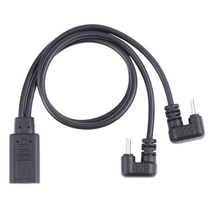 U - shaped USB - C / Type - C Male + Micro USB Male to USB - C / Type - C Female Cable, Type - C + Micro USB to Type - C - ORIWHIZ