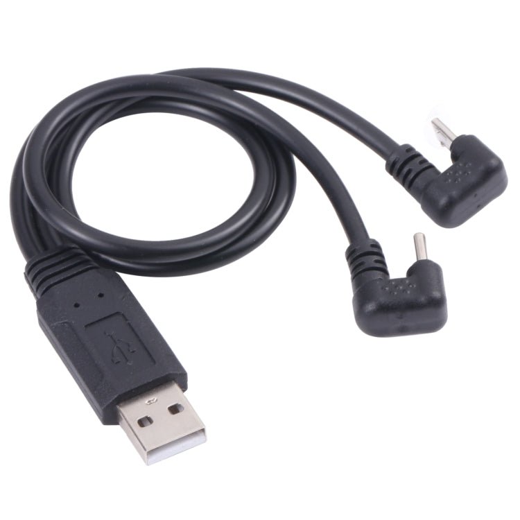 U - shaped USB - C / Type - C Male + Micro USB Male to USB Cable, Type - C + Micro USB to USB - ORIWHIZ