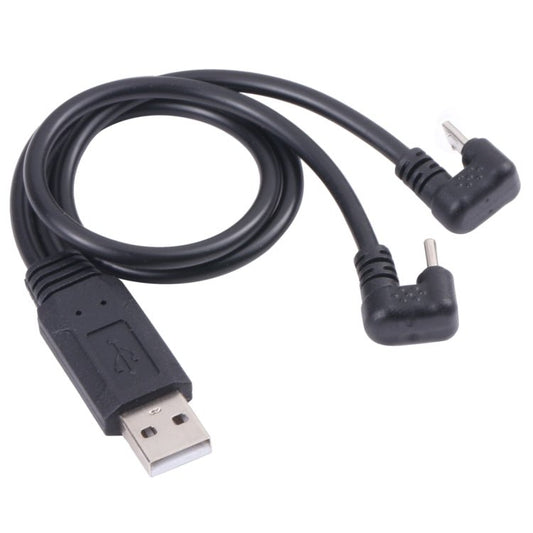 U - shaped USB - C / Type - C Male + Micro USB Male to USB Cable, Type - C + Micro USB to USB - ORIWHIZ