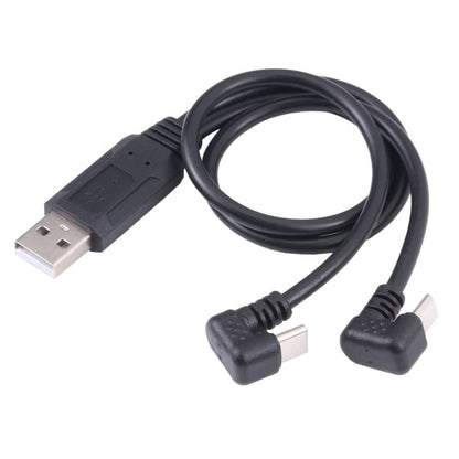 U - shaped USB - C / Type - C Male + Micro USB Male to USB Cable, Type - C + Micro USB to USB - ORIWHIZ