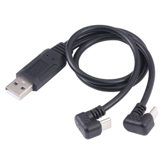 U - shaped USB - C / Type - C Male + Micro USB Male to USB Cable, Type - C + Micro USB to USB - ORIWHIZ