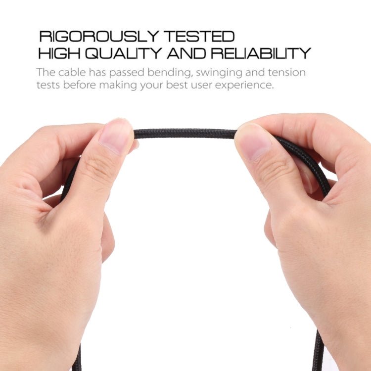 U - shaped USB - C / Type - C Male to USB Male Nylon Braid Charge Data Cable, Type - C to USB - ORIWHIZ