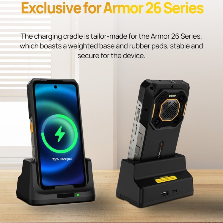 Ulefone UAS22 33W Desk Charging Dock For Armor 26 Ultra, For Armor 26 Ultra - ORIWHIZ