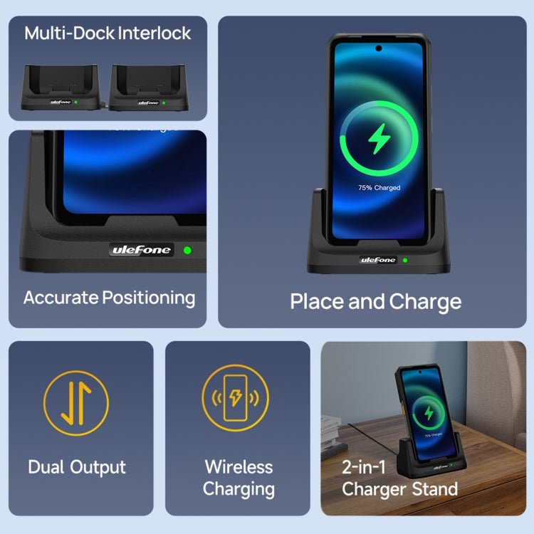 Ulefone UAS22 33W Desk Charging Dock For Armor 26 Ultra, For Armor 26 Ultra - ORIWHIZ