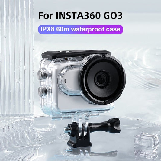 Underwater Waterproof Housing Case with Touch Back Cover, For Insta360 GO 3 / 3S - ORIWHIZDJI & Insta360 AccessoriesInsta360 GO SeriesProtection & Cases
