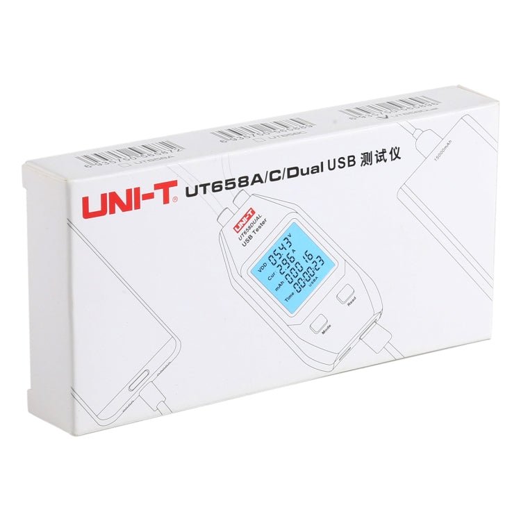 UNI - T USB Voltmeter Ammeter Tester UT658DUAL, UT658DUAL - ORIWHIZ