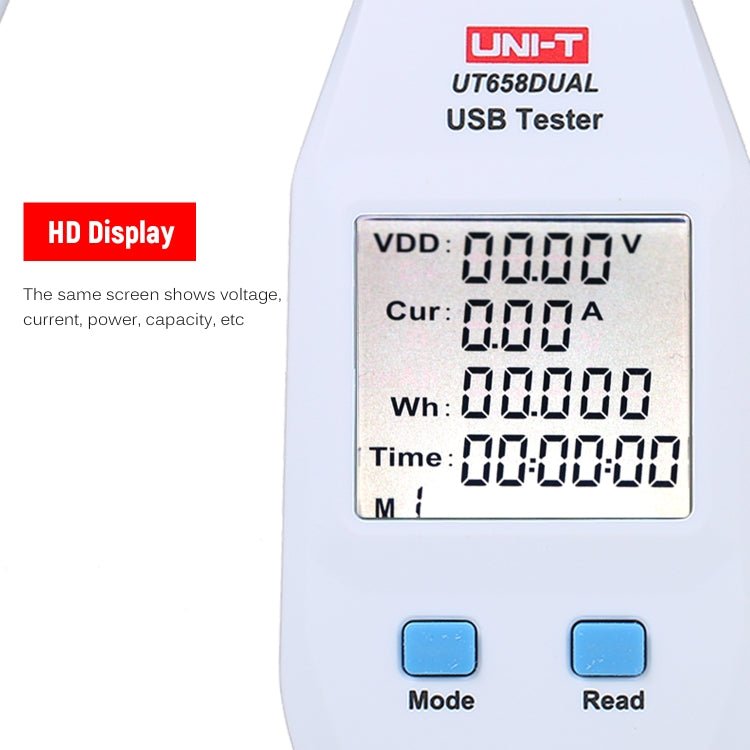 UNI - T USB Voltmeter Ammeter Tester UT658DUAL, UT658DUAL - ORIWHIZ